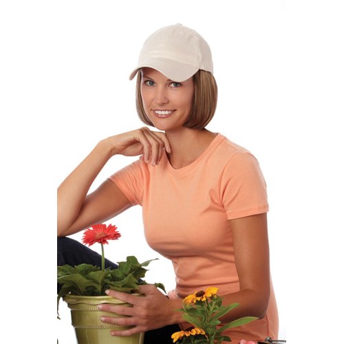Henry Margu Hair Accents Short Hair with Beige Baseball Cap Wig (38 - LIGHT BROWN WITH 10% GREY)