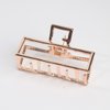 Vintage Metal Hair Claw Hair Jaw Clips Hair Clamp Accessories for Women (Rectangle, Rose gold)