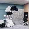 Funhot Black and Silver Balloons Set, 60PCS Black Silver Party Balloon, 12Inch Matt Black Latex Balloons Metallic Silver Confetti Balloons for Birthday Engagement Wedding Graduation Party Decoration