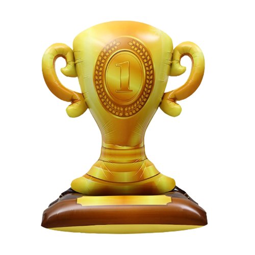 Football Birthday Party Decorations,4D Giant Trophy Balloon for Football Game Day Party Decoration, Gold Champion Foil Balloons for Birthday and Tailgate Party Supplies