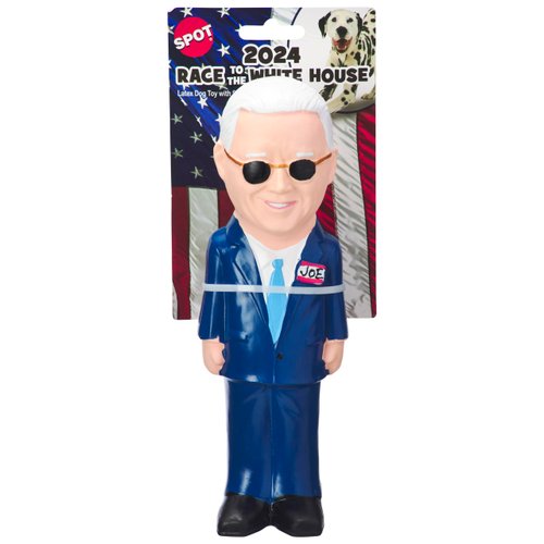 SPOT Latex Candidate Joe, Novelty Political Parody Dog Chew Toy with Squeaker, 8.5 Inches