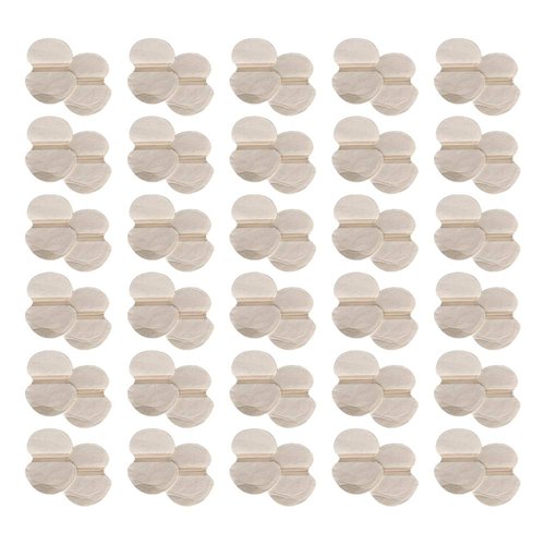 Peel & Stick Sweat Wicking Armpit Pads (FULL MONTH SUPPLY - 30 Pairs) - Disposable Odor Protection (Regular)