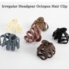 Gaprumi 6Pcs Octopus Hair Clips, Super Strong Hold Grip Hair Jaw Clip for Women and Girls, Thick Hair Accessories, 6 Colors Including White, Bean Paste Powder, Gray, Khaki, Black, Coffee
