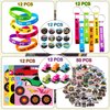 ANGOLIO 110Pcs Monster Truck Party Favors Kits, Favors All-in-One Pack Party Supplies Include Monster Truck Stickers Keychain Bracelet Badge Car Face Stickers for Boys Kids Birthday Party Supplies