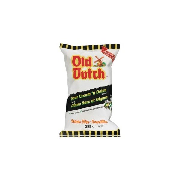 Old Dutch Sour Cream 'n Onion Flavoured Potato Chips 255g {Imported from Canada}