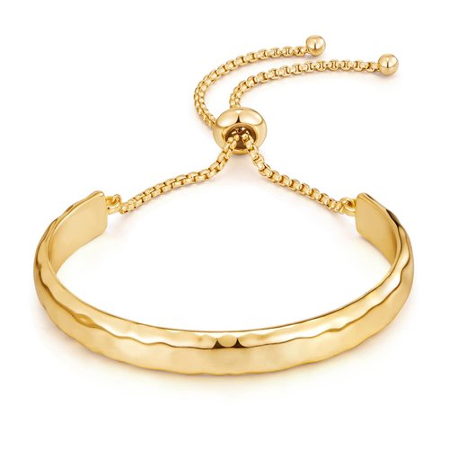 ENSKEFEN 14K Gold Bracelets for Women Gold Bangles Adjustable Slider Bracelet Bangle Bracelets for Women Gold Dainty Cuff Bracelet Girls Minimalist Jewelry