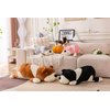 Rniuc Plush Dog Big Doll Cute Cartoon Soft Dog Big Pillow Long Throw Sleeping Pillow Doll Toy Pillow Plush Puppy Brown 17.7in/45cm