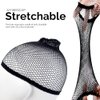 Wig Caps LALASAM 6pcs Breathable Black Mesh Net Wig Caps Weaving Hair Net for Wig Close End Fishnet Wig Cap