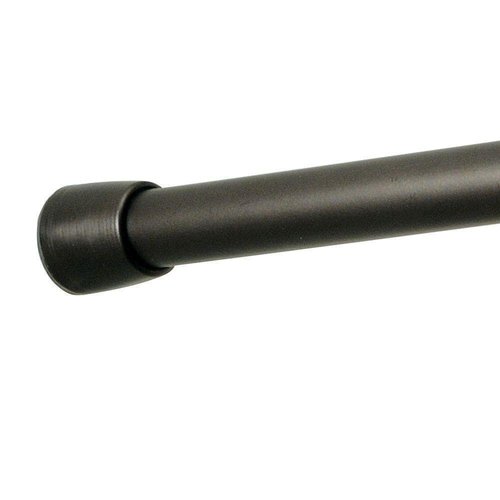 iDesign Cameo Metal Tension Rod, Adjustable Customizable Curtain Rod for Bathtub, Shower Stall, Closet, Doorway, 26-42 Inches, Bronze