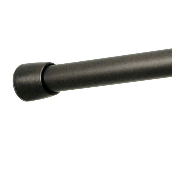 iDesign Cameo Metal Tension Rod, Adjustable Customizable Curtain Rod for Bathtub, Shower Stall, Closet, Doorway, 26-42 Inches, Bronze