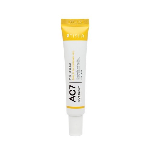 Tisha AC7 Spot Serum - Korean Skin Care Hydrating Serum Zit Cream w/Niacinamide, Centella Asiatica Extract & Tea Tree Oil - Pimple Spot Serum for Face - Calming Serum Pimple Cream (0.5 fl oz)
