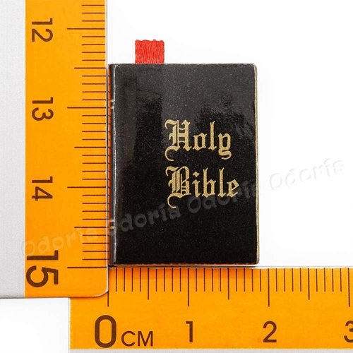 Sluswallow Black 1/12 Miniature Holy Bible Book Dollhouse Decoration Accessories, Dollhouse Décor, Dollhouse Accessories