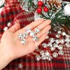 Augshy 100 Pieces Jingle Bells 4/5Inch Craft Bell Bulk for Christmas Home and Pet Decorations Xmas Decor Party Favors Supplies (Silver)