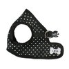 Puppia Dotty Step-in Vest Dog Harness No Pull No Choke Easy Wear Training Walking for Small Dog, Medium, Black