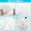 Lonfliness 48PCS Winter Snowflake Hanging Decorations Glittery Snowflake Swirls Ornament Snowflake Cutouts Holiday Ceiling Streamers for Winter Wonderland Birthday Baby Shower Christmas Party Supply