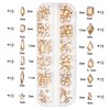 HNUIX Nail Rhinestones - 2920pcs 3D Multi Shape Size Crystal, Champagne Gold Nail Gems, Flat Back, with Kit, for Nail Art, DIY Decorations