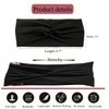Hjiaruiky 2Pcs Turban Headbands for Women Boho Stretchy Fashion Headbands Fabric Twist Knotted Cloth Cute Thick Headband Head Wraps for Womens Girls Black (Dark Grey+Black)