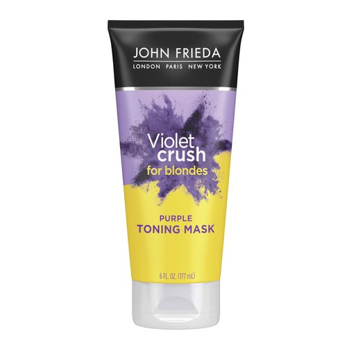 John Frieda Purple Shampoo, Violet Crush Purple Toner Mask for Blonde Hair, Deep Conditioning Treatment, SLES/Sulfate and Paraben Free, Cruelty Free, 6 oz