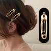 15 Pcs Hair Pins Hair Clips Alloy Safety Pin Shape Hairpin Barrettes Goth Hair Pins Set Hairdressing Tool Hair Accessories (Gold)