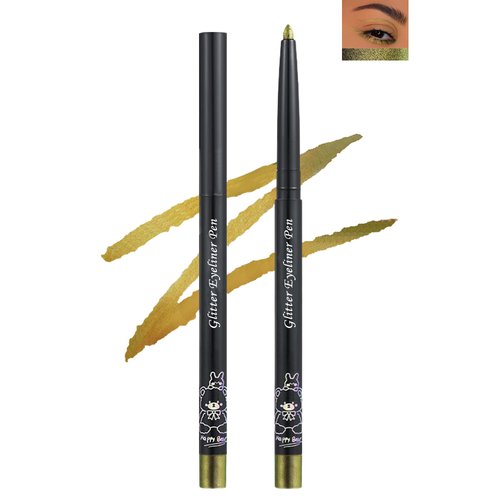 Colored Glitter Eyeliner Pencil, Chameleon Matte Metallic Eyeliner Pen Eyeshadow, Shimmer Retractable Eyeliner Waterproof Smudgeproof Longlasting, Highlighter Gel Eye Liner with Sharpener for Women-03