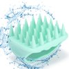 LORSEX Shampoo Brush Scalp Massager, Soft Silicone Scalp Care Hair Brush for Wet Dry Hair, Scalp Scrubber for Women Men Kids (Green)