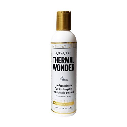 KeraCare Thermal Wonder Pre Poo Conditioner - With Aloe Vera, Green Tea & Menthol- Features Maringa and Marula for Moisture - Refresh & Hydrate Scalp - Prepare Hair for Thermal Processing