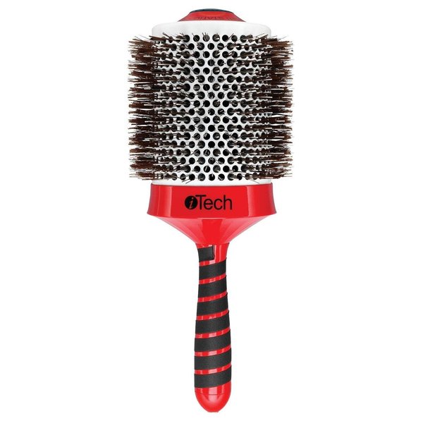 HairArt Itech Magnetic Tourmaline Boar and Nylon Bristle Hair Brush, 3 3/4 Inch