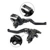 LisylineAuto 7/8" 22mm Motorcycle Brake Lever Handlebar Brake Master Cylinder Clutch Lever Left & Right Set Compatible with Harley Honda Kawasaki Suzuki Yamaha Black