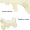 Gejoy 9 Pieces Dog Bone Balloons Bulk Beige Bone Shaped Aluminum Foil Balloons for Animal Pets Puppy Dog Birthday Party Decorations, 28.3 x 17.3 Inches