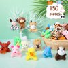 150 Pcs Mini Stuffed Animal Toys Bulk Keychain Decoration Small Plush Animal 2.4 In Tiny Small Animal Toys Small Animal Plush Toy Assortment Set for Kids Party Favors Goodie Bag Fillers Carnival Prize