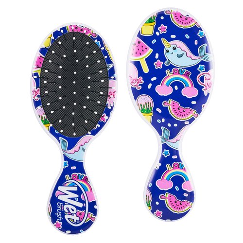 Wet Brush Mini Detangler Hair Brush - Fantasy, Happy Hair - Detangling Travel Hair Brush - Ultra-Soft IntelliFlex Bristles Glide Through Tangles with Ease - Protects Against Split Ends and Pain-Free - All Hair Types