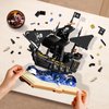 ZYLEGEN Pirate Ship Building Toy Set,Black Pearl Pirate Ship Black Hawk Sailboat Sets with Book Building Blocks Toys Set for Ages 12+ Boys Girls(919Pcs)