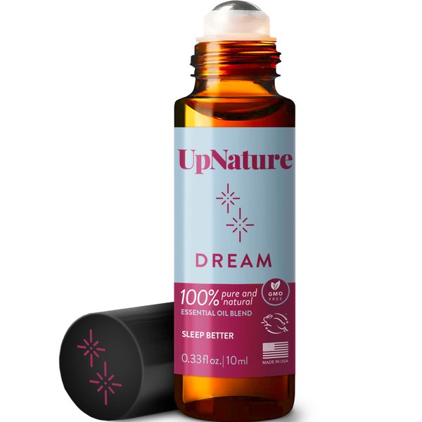 UpNature Dream Essential Oil Roll On Blend – Sleep Essential Oil for Good Night Sleep, Calming Oil, Aromatherapy Oil with Lavender Essential Oil and Chamomille Oil - Perfect Stocking Stuffer