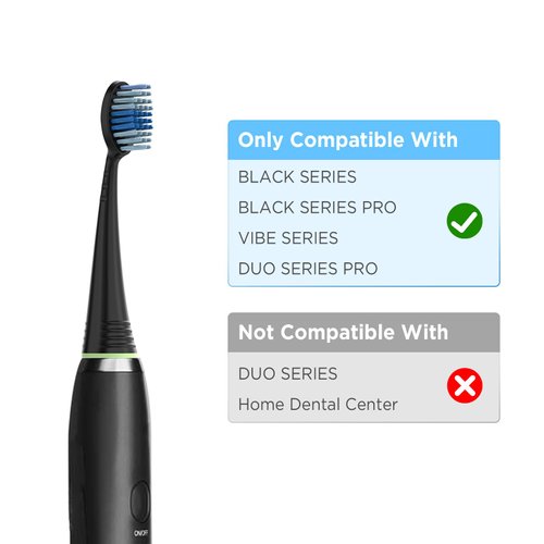 Replacement Toothbrush Heads for AquaSonic Black Series, 8 Count