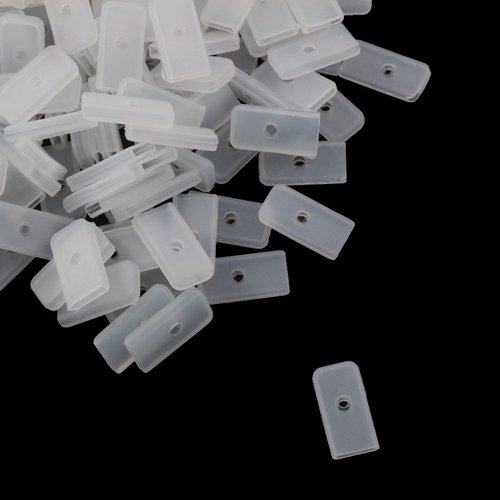 XGNG 120PCS 6mm Collar Corset Spiral Boning Tips End Caps for Sewing Polyester Boning, White