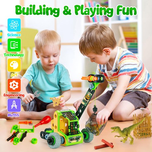 HOMETTER Building Toys, Dinosaur Toy STEM Learning Kit, Construction Blocks for Preschool Kids, Boys Educational Toys Creative Set, Christmas Ideas Gift for Age 5 6 7 8 9 10+ Years Old