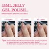 VENALISA Milky White Gel Nail Polish, 15ml Neutral Milky Off White Gel Polish Set Jelly Nude Color Translucent Nail Soak Off UV LED Nail Gel Polish Nail Art Starter Manicure Salon DIY at Home, 0.53 OZ