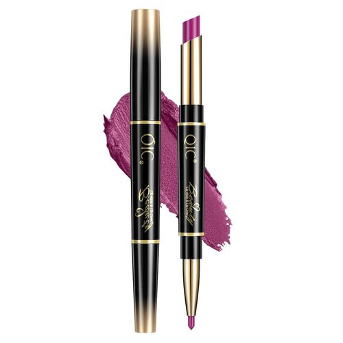 TUKEFEV Double Head Lipstick Lipliner 2 In 1 Lip Color Matte Surface Waterproof, Non Fading, Non Stick Cup Lipstick Long-Lasting Lip Color Liquid Lipstick Makeup