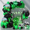 6Pcs Video Game Balloons, Video Game Controller Birthday Number Mylar Foil Balloon, Video Game Party Supplies Game On Birthday Decorations (8th)