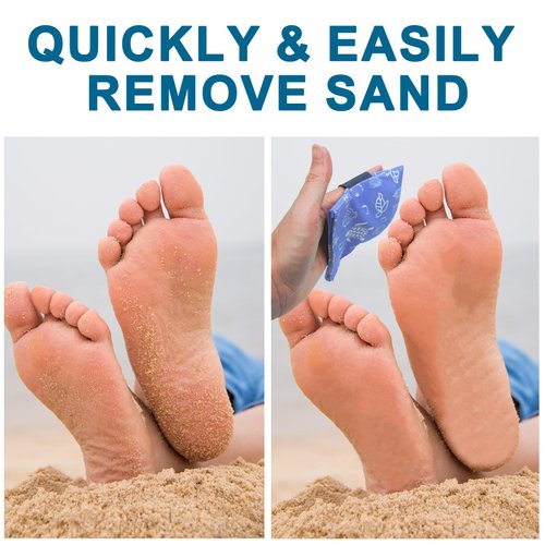 Wzsipod Beach Sand Removal Bag | Beach Sand Remover |Gentle, Skin-Friendly & Talc-Free | Natural Baby Powder Alternative | Safe & Effective Sand Cleaning | Essential Family Beach Accessory