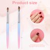 TOYMIS 2pcs Nail Polish Clean up Brush, Nail Pen Painting Tools Nail Remover Brush for Nail Art Design & Polish Mistake Cleaning