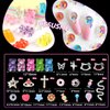 3D Mix Nail Charms Kit, Lollipop Nail Art Charms, Color Cute Gummy Bear Donut Star Heart Acrylic Nail Charm, Alloy Cross Star Butterfly Snake Crown Nail Gems Rhinestones Charms DIY Crafts Decor