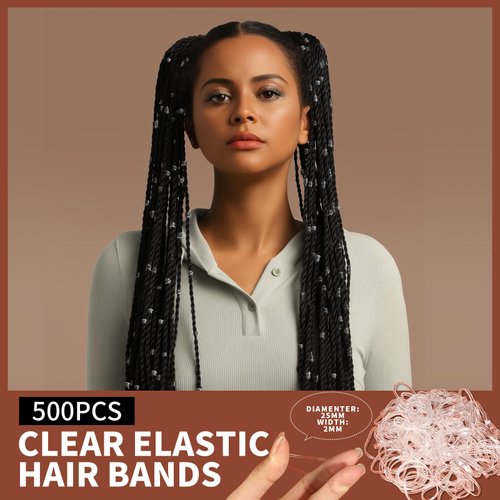 Teenitor Hair Ties Kit, 500pcs Clear Elastic Hair Bands, 30pcs Ponytail Holders Elastic Hair Ties, 30pcs Seamless Thick Black Hair Bands, 40pcs Hair Bobby Pins, Hair Accessories Kit For Woman Girls