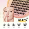 Mayhug Lash Clusters 88 Pcs Cluster Eyelash Extensions Anime Lashes D Curl False Eyelashes Fluffy Lashes Wispy DIY Lash Extensions at Home (Sparky,Mix8-16mm)