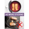 Air Fryer Silicone Liners, Non-Stick, Easy Clean, Reusable Air Fryer Liner Mats Accessories 8” ROUND (2-Pack) “CABERNET” Fits most air fryer models