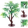 LUOZZY 12Pcs Miniature Tree Dollhouse Model Micro Landscape Trees Mini Plastic Trees for Sand Table Micro Landscape Ornament