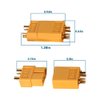 WEISHUJI 10 Pairs XT60 Connector, XT60 Male Female Bullet Connectors, XT60 Drone Connectors for RC Lipo Battery
