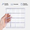 carrotez Stackable Jewelry Organizer Tray, 16 Grid, Clear Plastic Drawer Organizer for Makeup, Accessories, Desk, Vanity