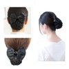 1Pcs Bowknot Snood Net Barrette Hair Clip Bun Cover Hairnet Bowknot Decor Barrette French Hair Clip for Woman Girls Black