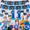 Video Game 11th Birthday Party Decorations for Kids Blue and Black Cheers to Level 11 Banner Hanging Swirls Level Up 11 Balloons Kit for Boys Girls 11 Years Old Game Controller Birthday Supplies Decor